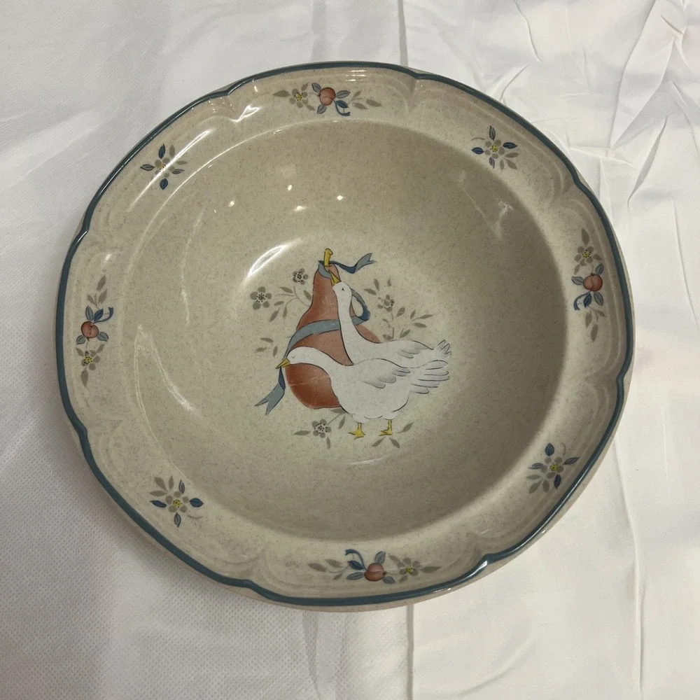 Vtg International Marmalade Geese Serving Bowl 9
